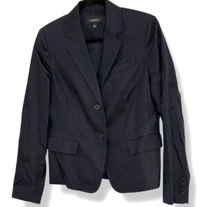 Talbots Classic Navy Blue Blazer Women’s Size 10 Classic Two-Button Jacket